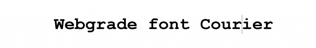 Monospaced font